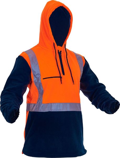 Picture of CAUTION POLARFLEECE HOODIE DAY/NIGHT